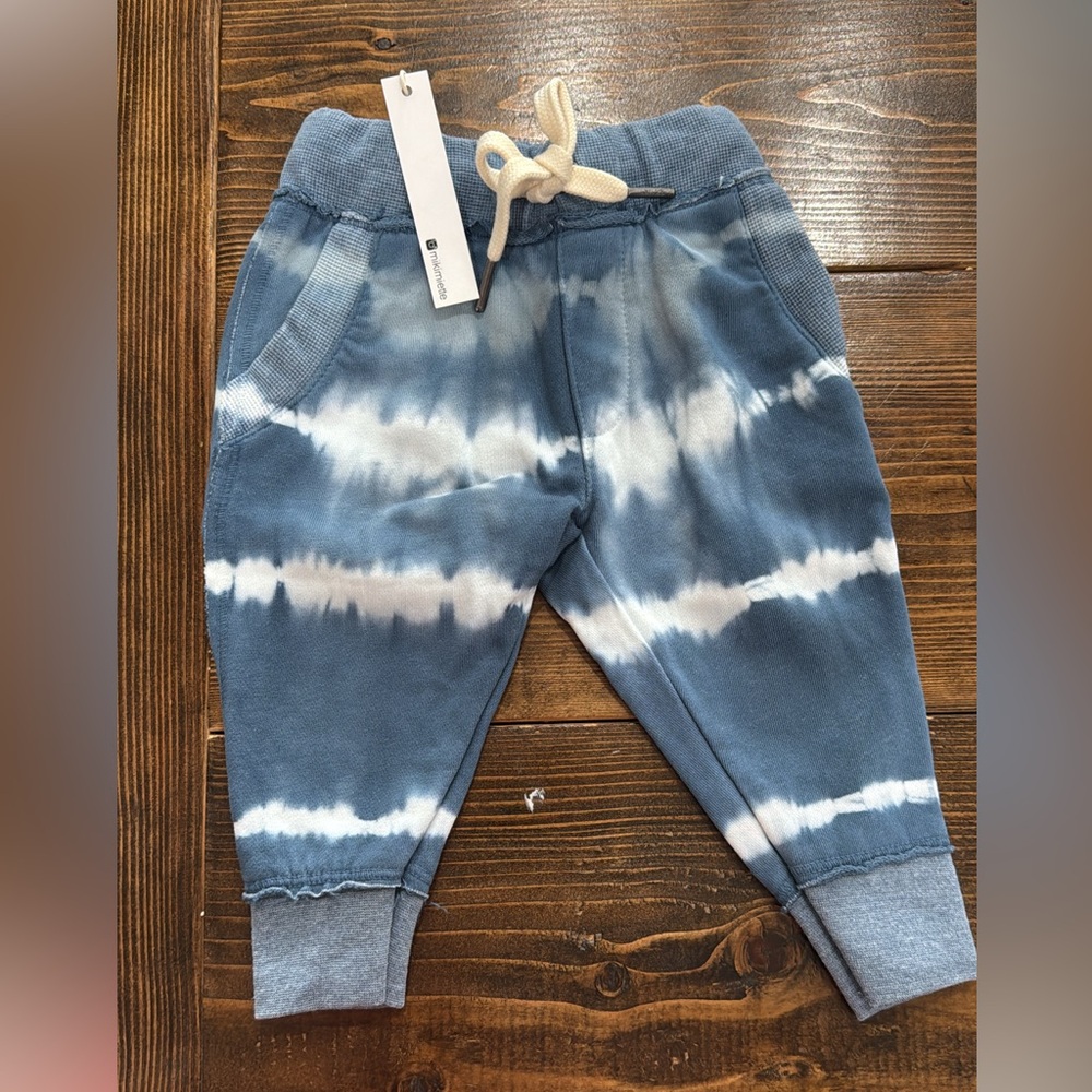 Cozy Blue Tie-Dye Kids Joggers